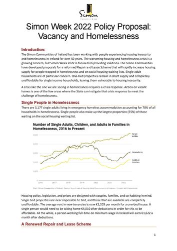 Vacancy and Homelessness